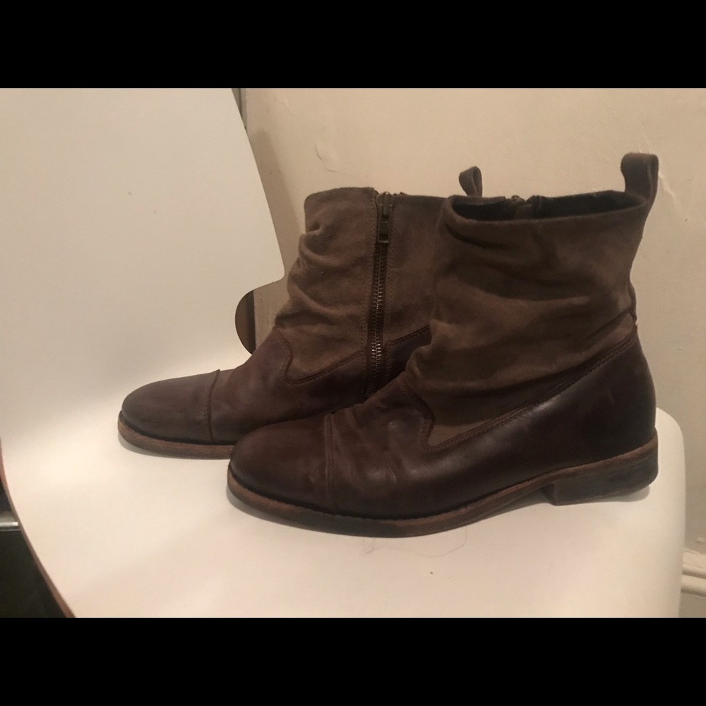 Two tone all saints leather boots